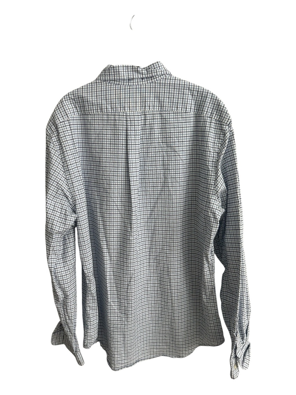 Ralph Lauren White and Blue Checked Button-Down Slim Fit Dress Shirt - Picture 2 of 6